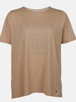 Große Größen T-Shirt mit Strasssteinchen