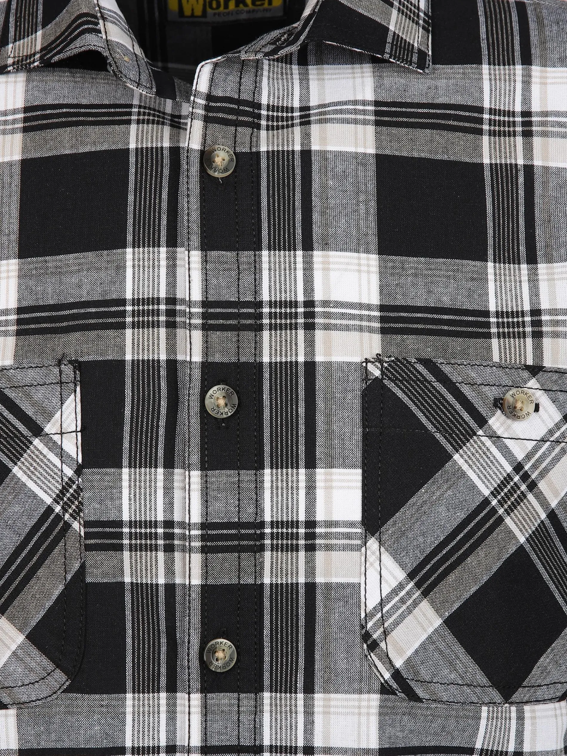 Herren Arbeitshemd mit zwei aufgesetzten Taschen