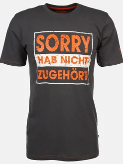 Herren Arbeitsshirt mit Frontspruch