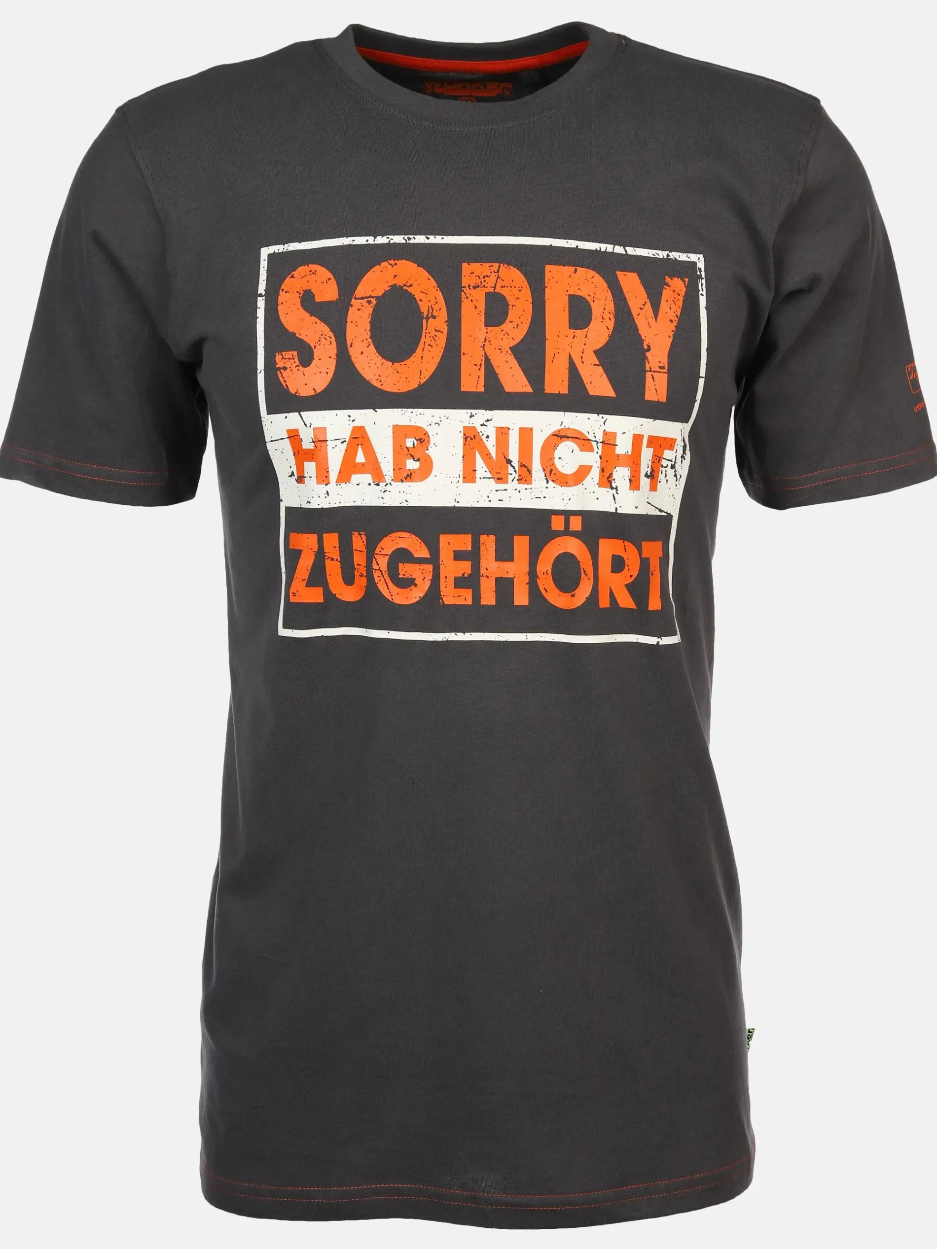 Herren Arbeitsshirt mit Frontspruch