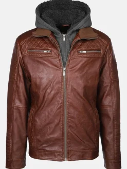 Herren Bikerjacke 2in1 mit Kapuze