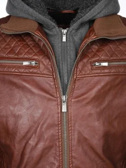 Herren Bikerjacke 2in1 mit Kapuze