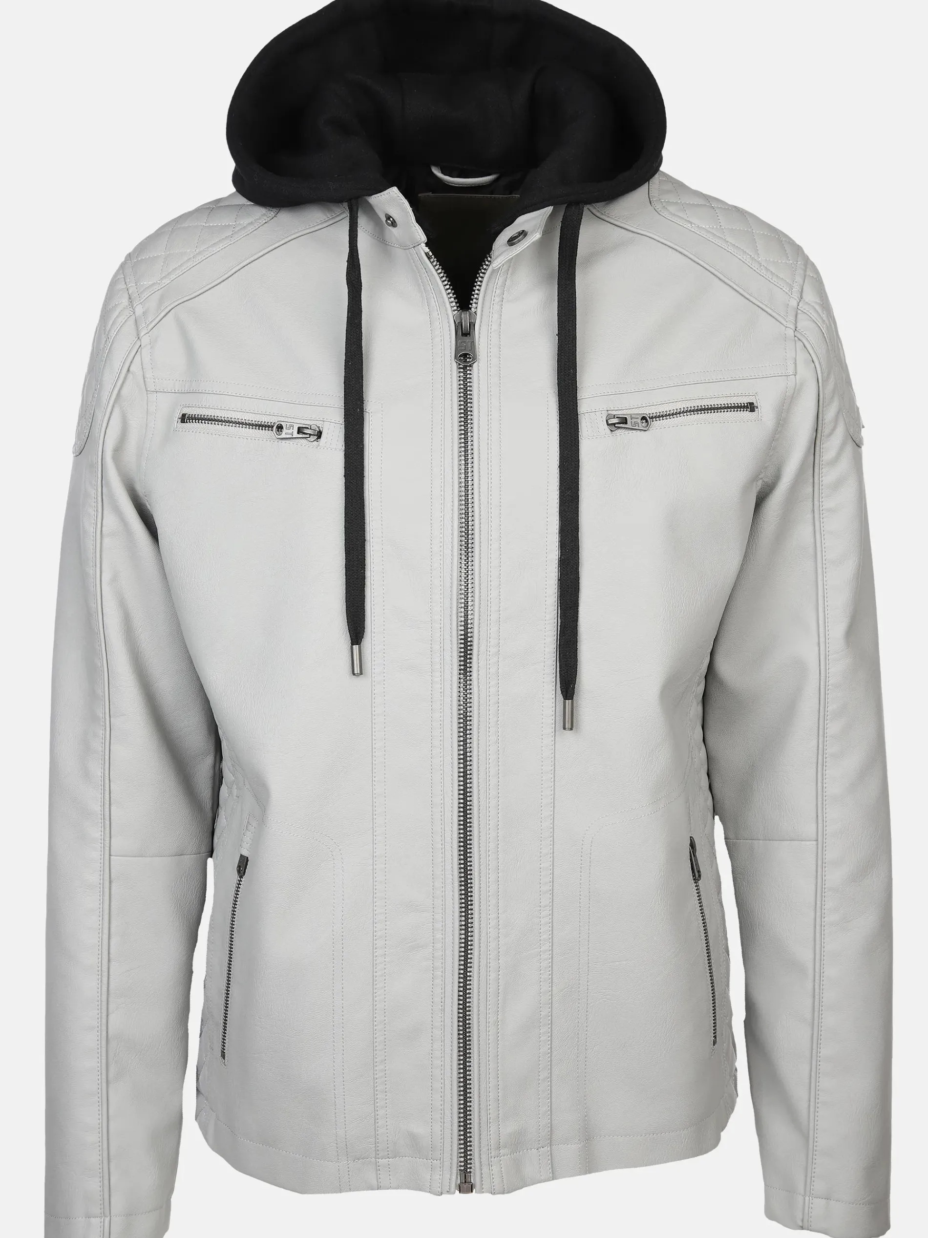 Herren Bikerjacke mit abnehmbarer Kapuze