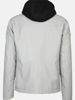 Herren Bikerjacke mit abnehmbarer Kapuze