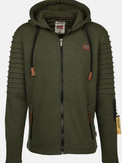 Herren Bikersweatjacke mit Kapuze