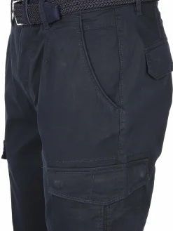 Herren Cargohose mit Flechtgürtel