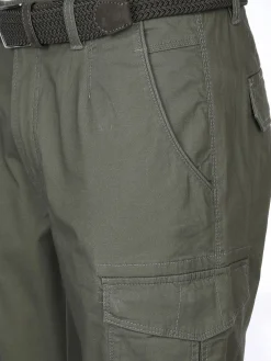 Herren Cargohose mit Flechtgürtel