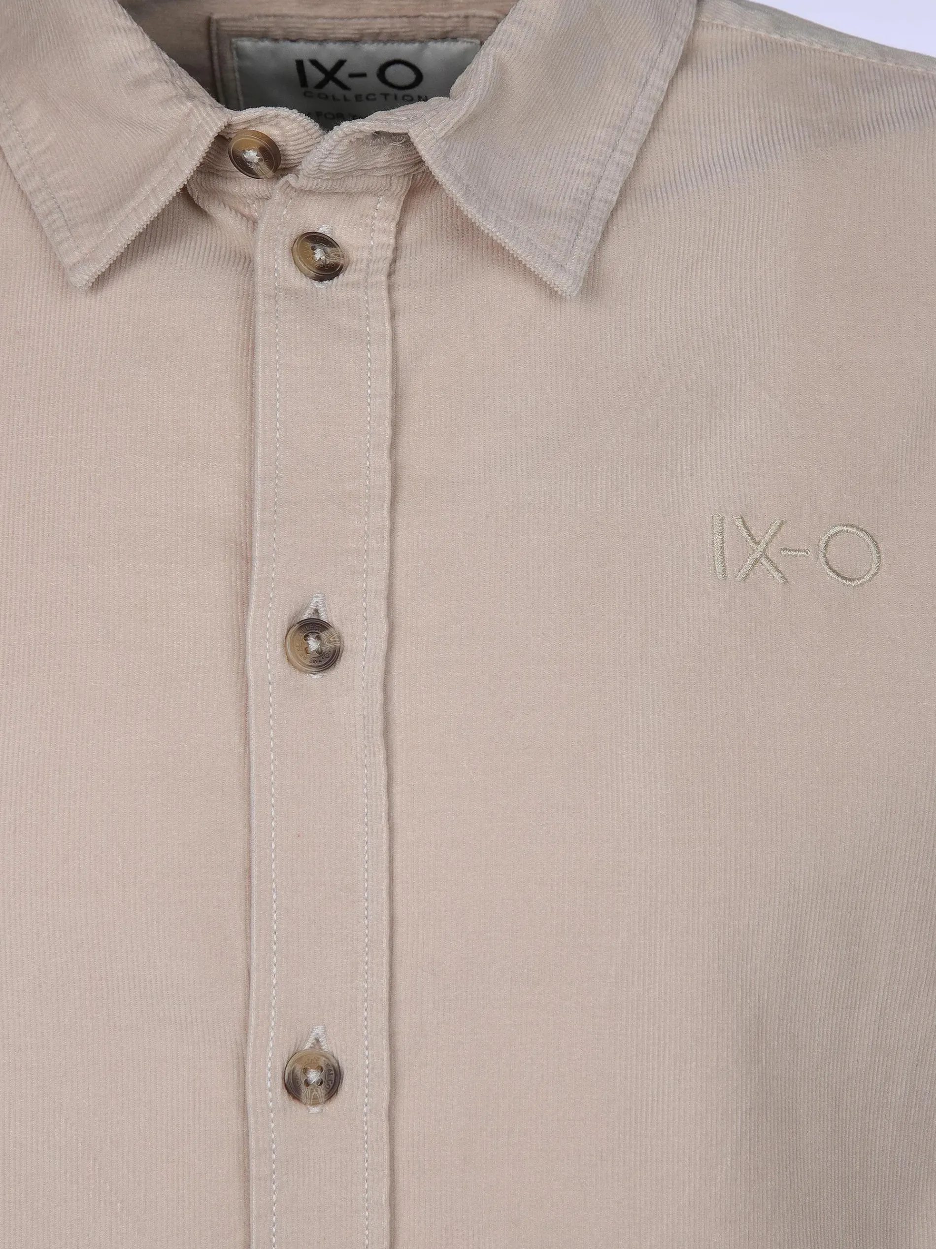 Herren Cordhemd unifarben