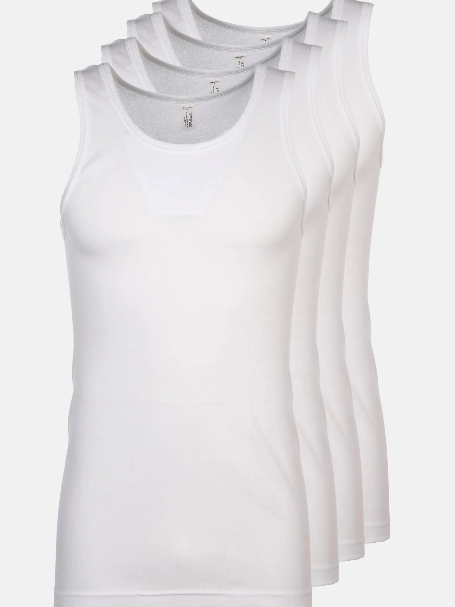 Herren Feinripp Unterhemd im 4er Pack