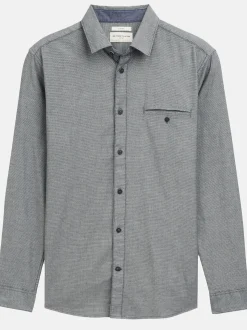 Herren Freizeithemd in ganz feiner Pünktchenstruktur