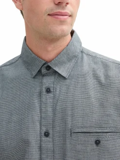 Herren Freizeithemd in ganz feiner Pünktchenstruktur