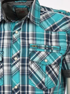 Herren Freizeithemd kariert mit kurzem Arm