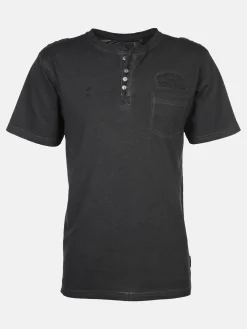 Herren Henley Shirt im Used Look