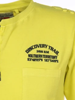 Herren Henley Shirt im Used Look