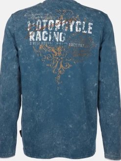 Herren Henley Shirt mit Print