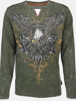 Herren Henley Shirt mit Print