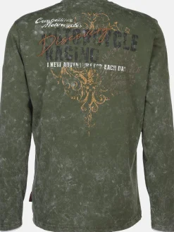 Herren Henley Shirt mit Print