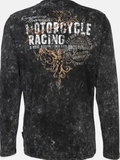 Herren Henley Shirt mit Print