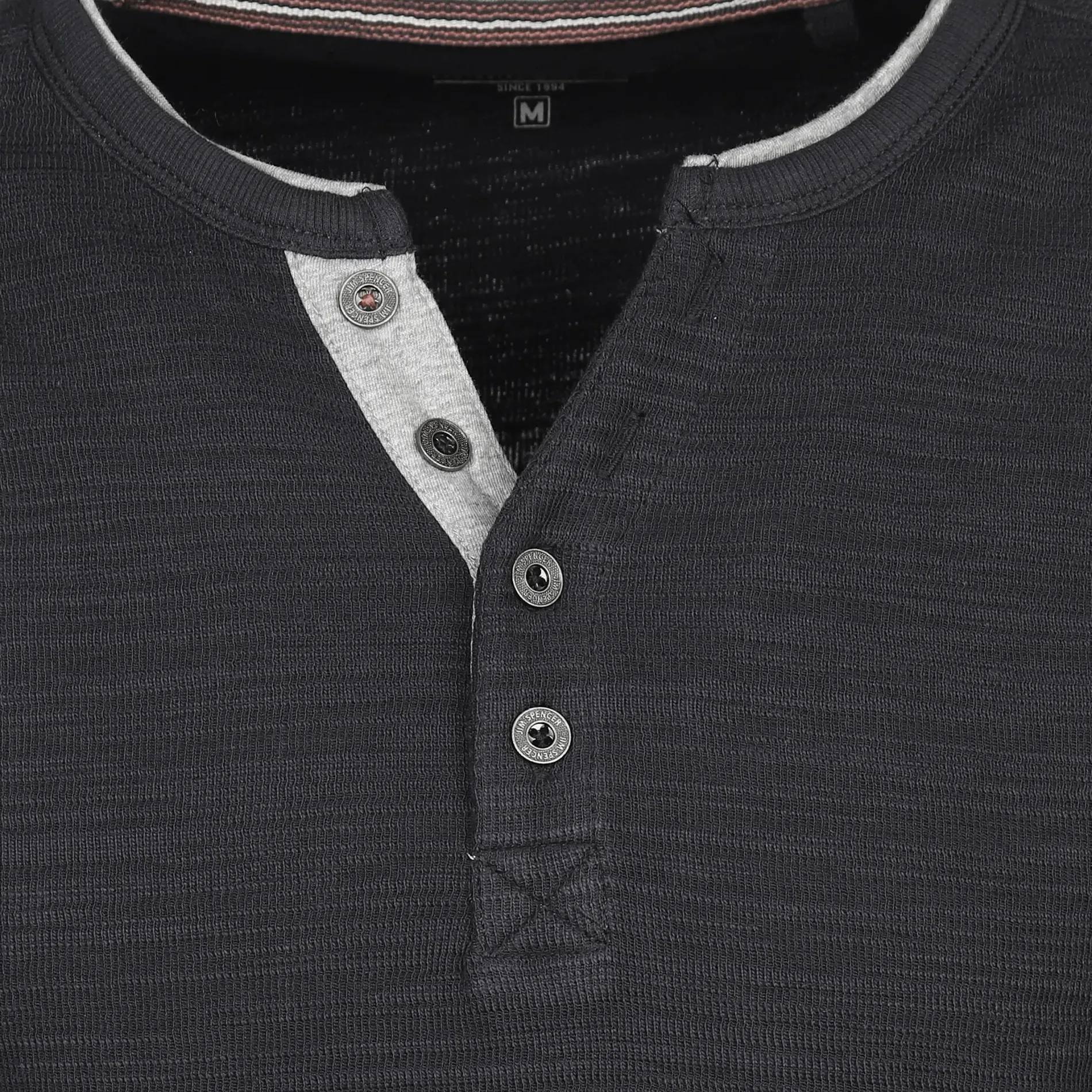 Herren Henley Strickshirt