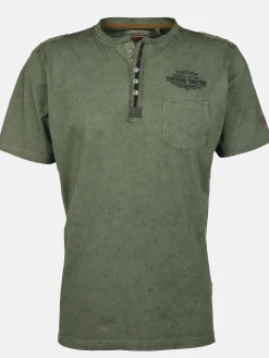 Herren Henleyshirt im Used Look