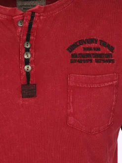 Herren Henleyshirt im Used Look