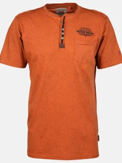 Herren Henleyshirt im Used Look