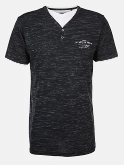 Herren Henleyshirt in 2in1 Optik