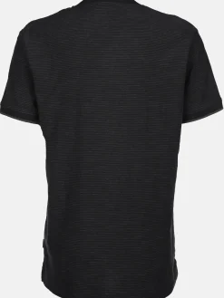 Herren Henleyshirt in melierter Streifenoptik