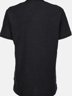 Herren Henleyshirt in melierter Streifenoptik