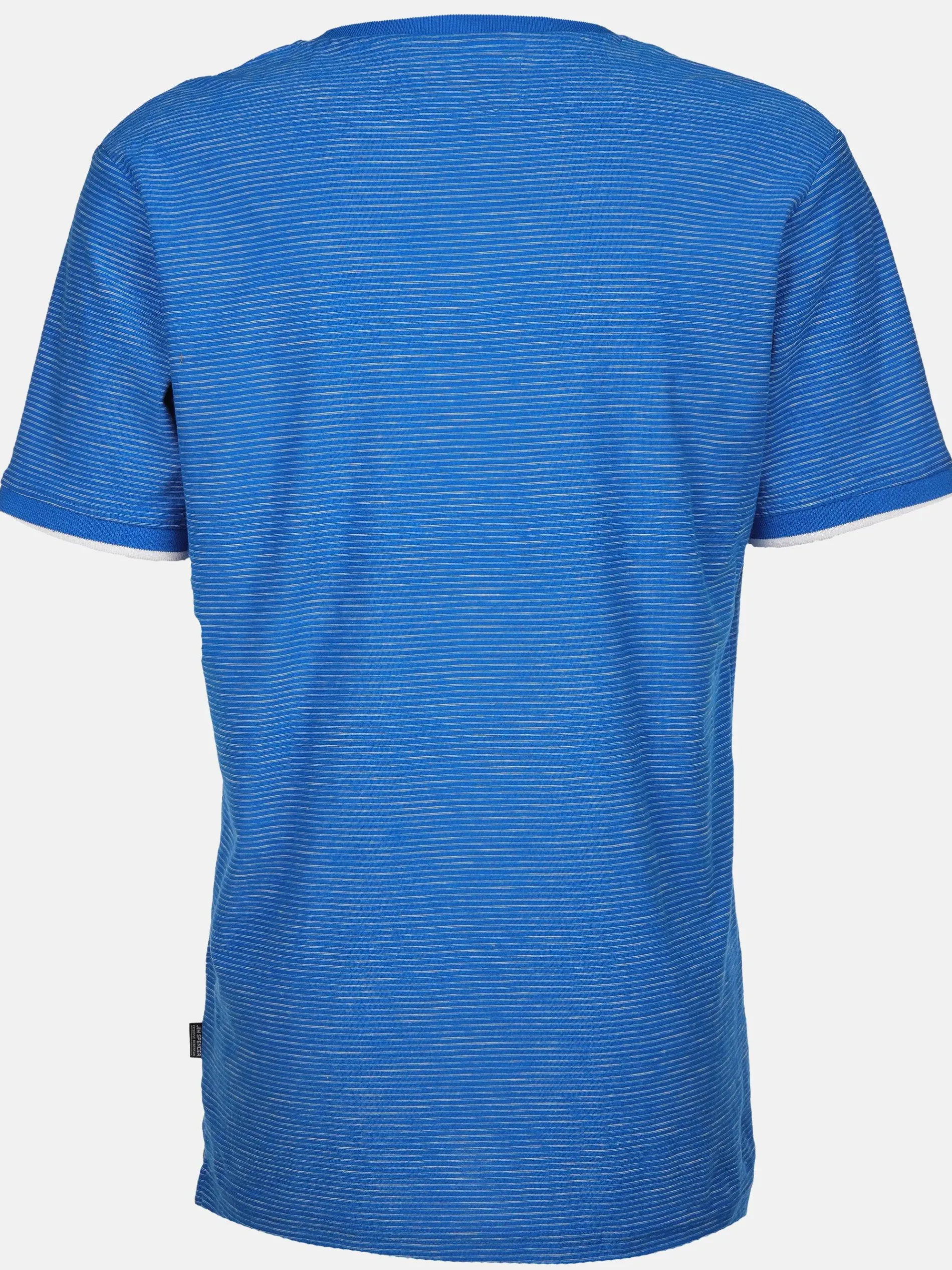 Herren Henleyshirt in melierter Streifenoptik