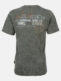 Herren Henleyshirt in Used 2in1 Optik