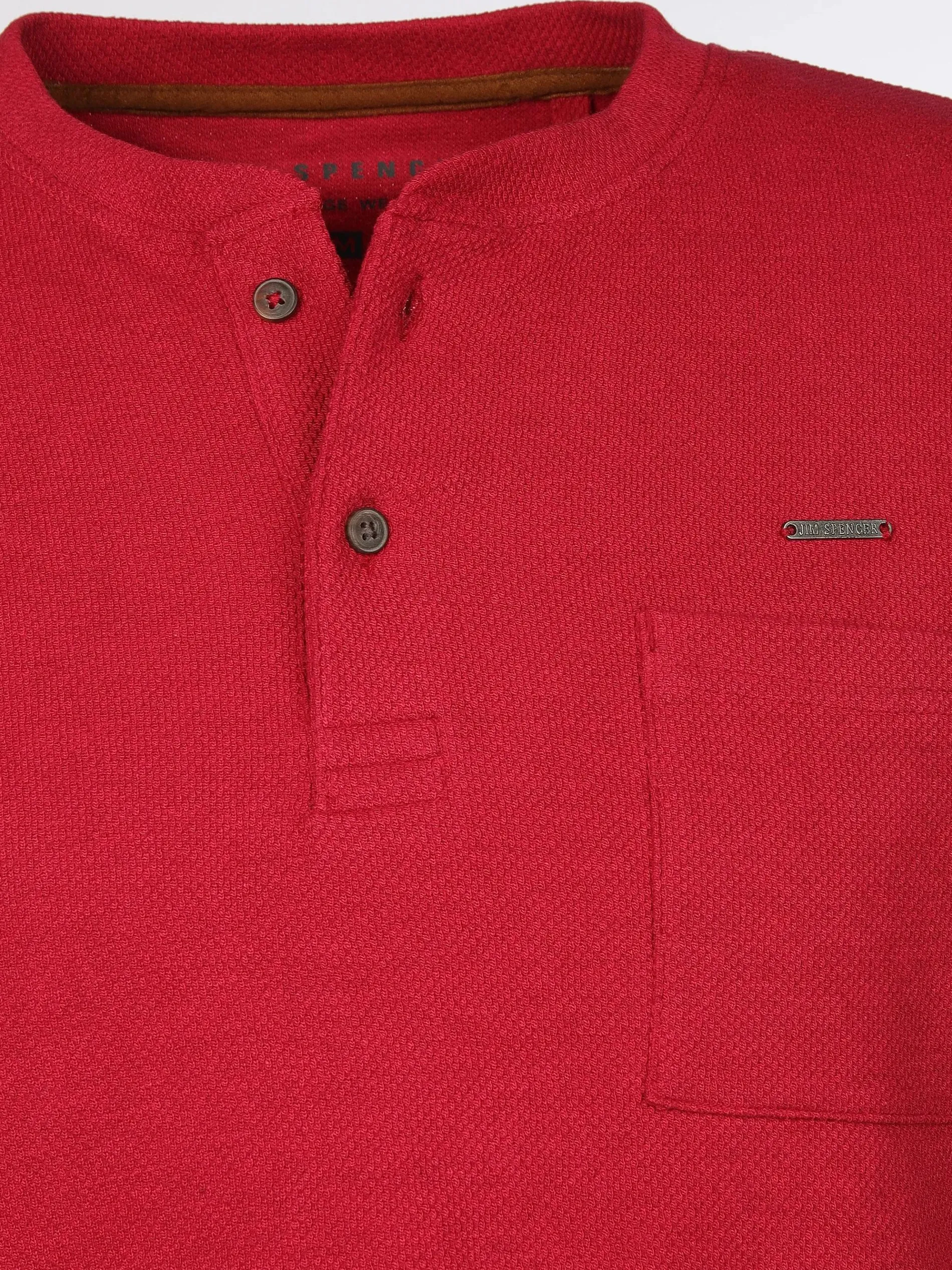 Herren Henleyshirt in Waffeloptik