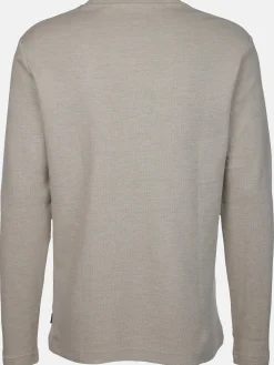 Herren Henleyshirt in Waffeloptik