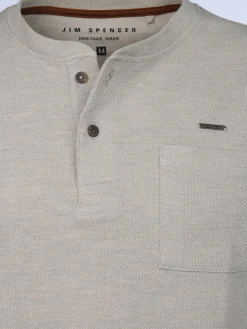 Herren Henleyshirt in Waffeloptik