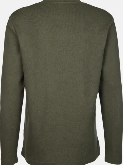 Herren Henleyshirt in Waffeloptik