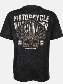 Herren Henleyshirt mit auffälligem Frontprint