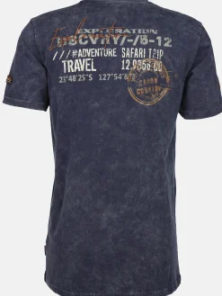 Herren Henleyshirt mit Front-und Backprint