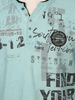 Herren Henleyshirt mit 2in1 Kragen