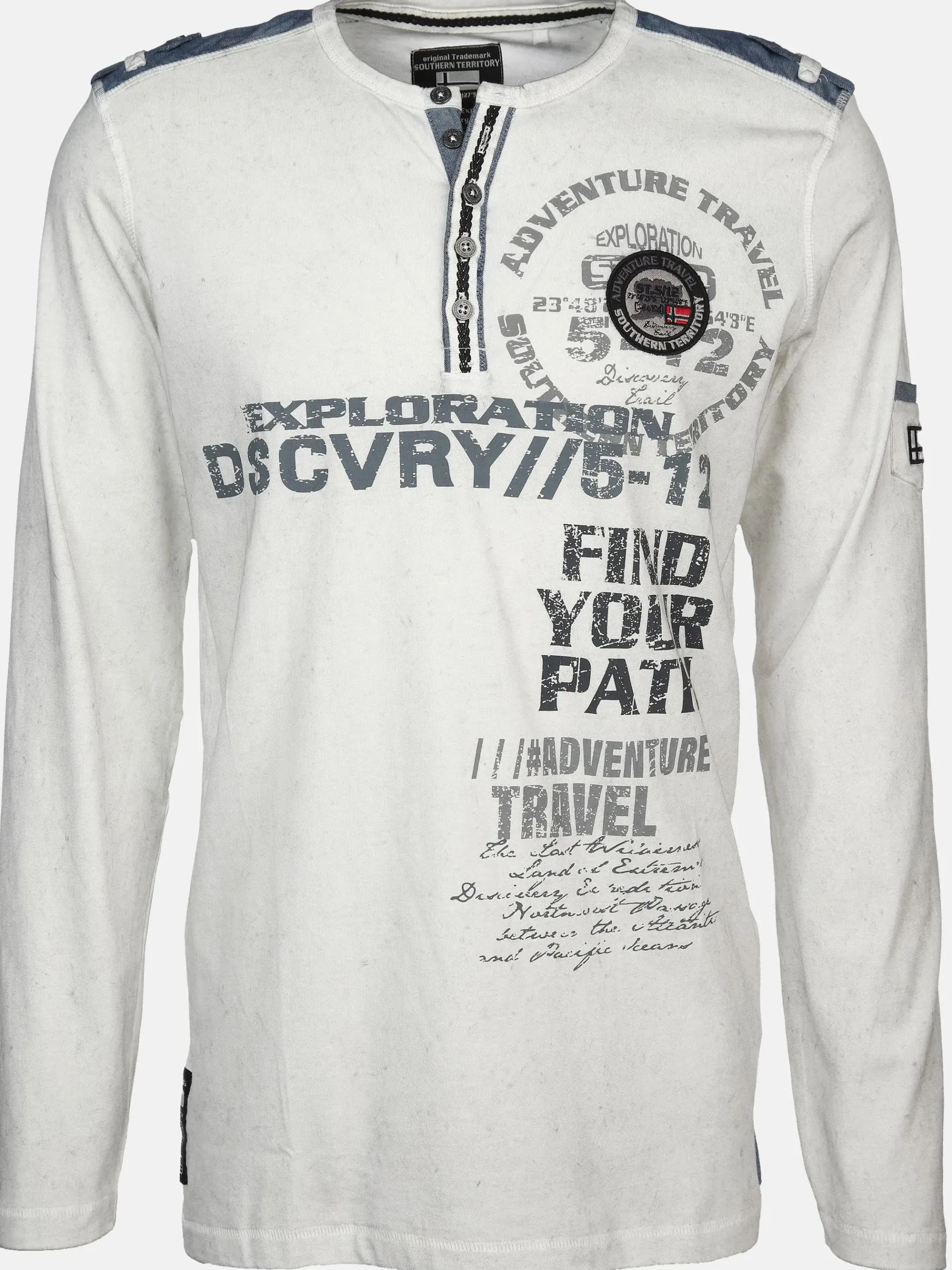 Herren Henleyshirt mit langem Arm