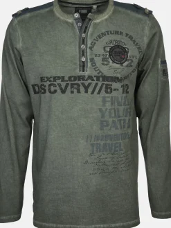 Herren Henleyshirt mit langem Arm