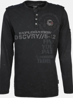 Herren Henleyshirt mit langem Arm