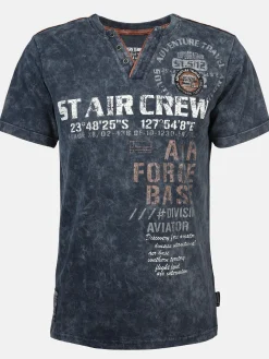 Herren Henleyshirt mit Print