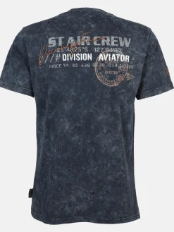 Herren Henleyshirt mit Print