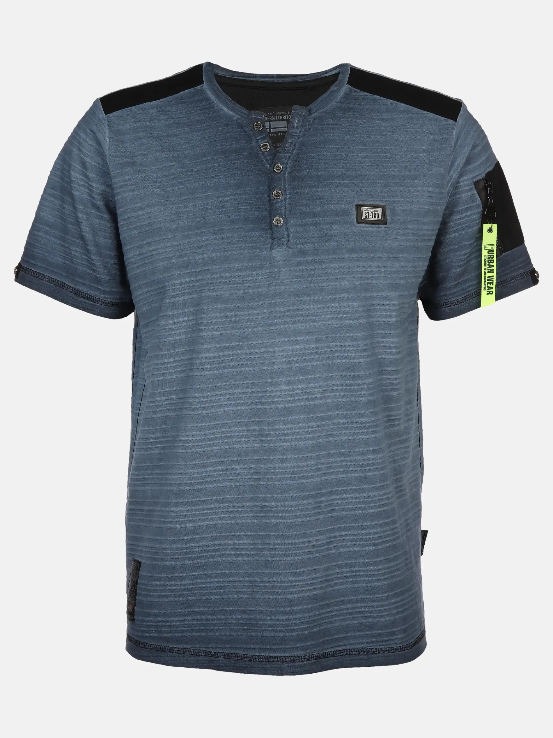 Herren Henleyshirt mit Struktur