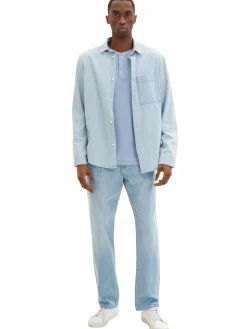 Herren Henleyshirt mit Struktur