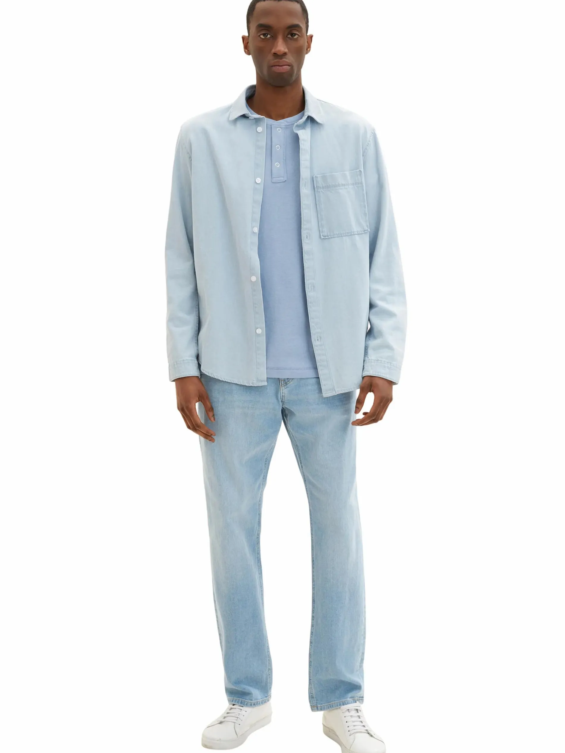 Herren Henleyshirt mit Struktur