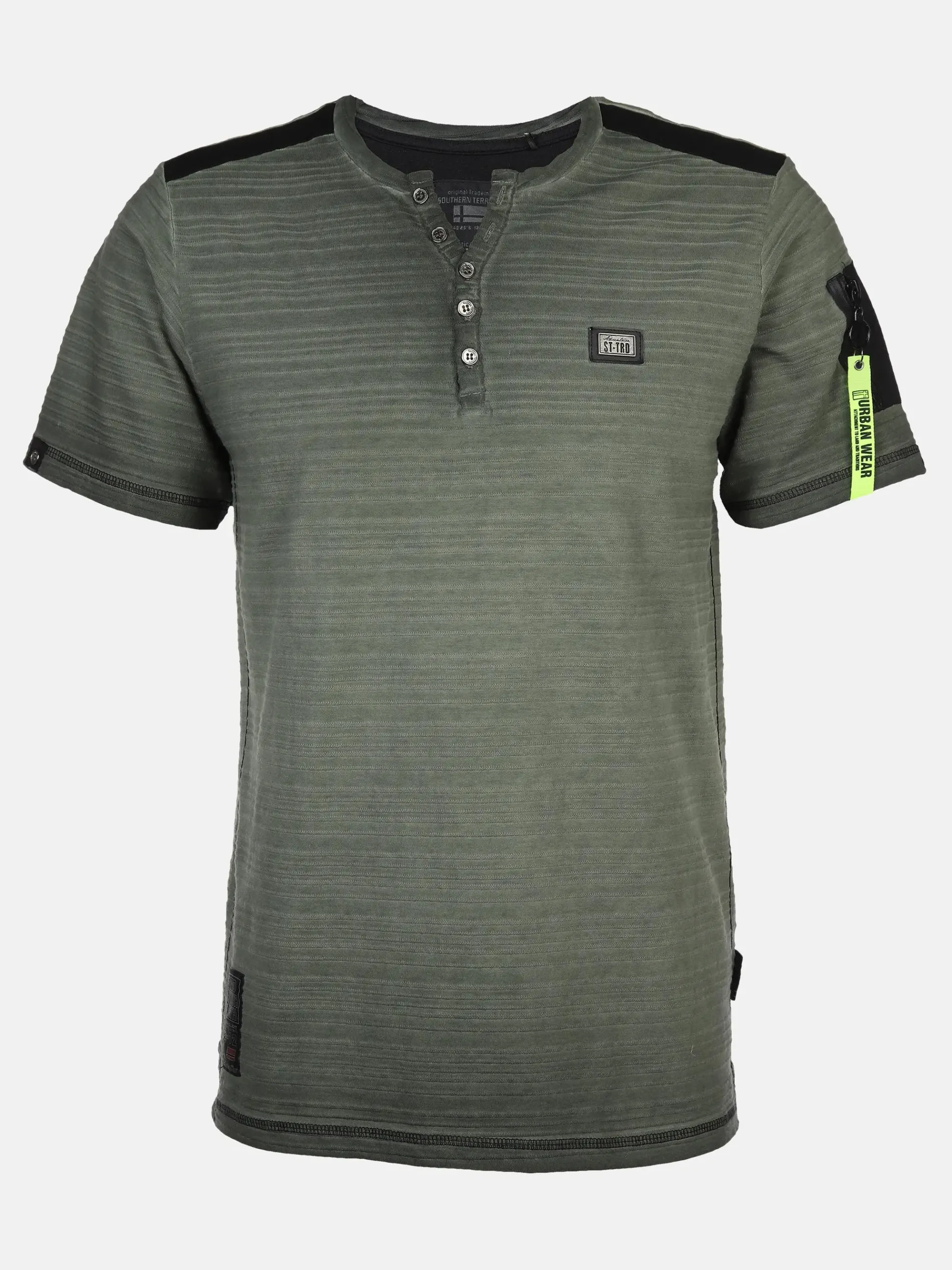 Herren Henleyshirt mit Struktur