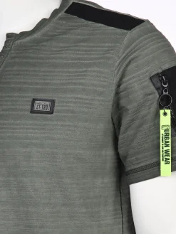 Herren Henleyshirt mit Struktur