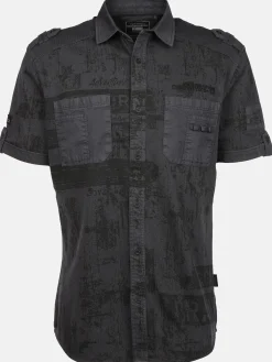 Herren Jerseyhemd mit Alloverprint