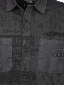 Herren Jerseyhemd mit Alloverprint